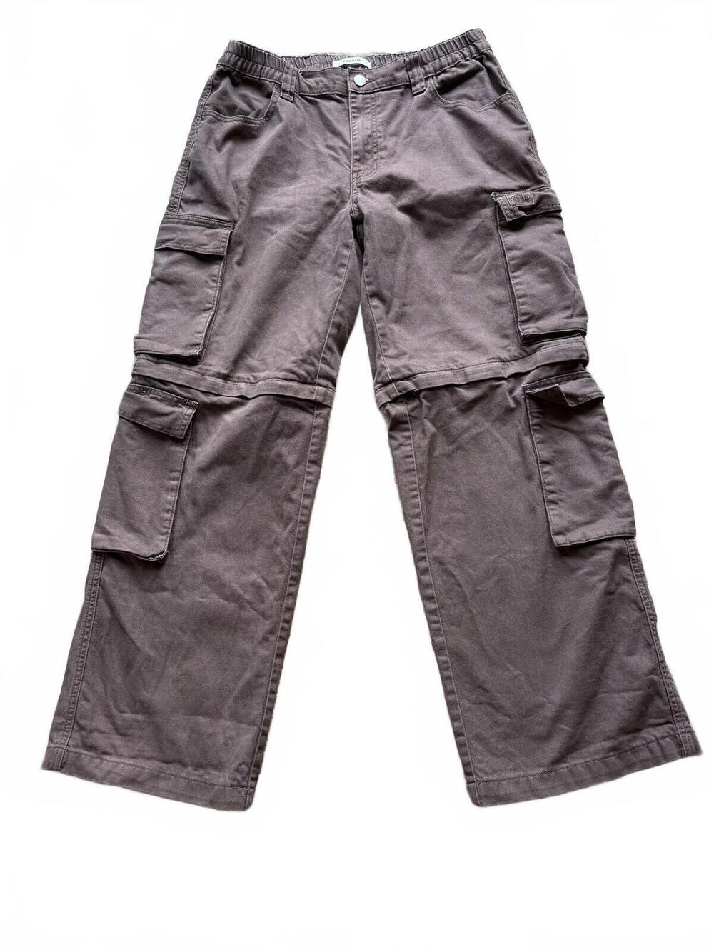 PacSun Brown Low Rise Puddle Zip-Off Cargo Pants - Size L